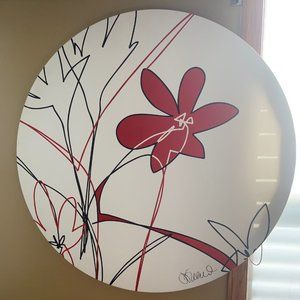 Red Daisy Abstract Graphic Art